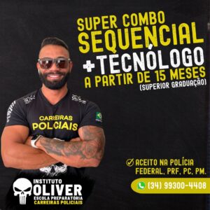 COMBO 2 EM 1: Superior Sequencial em Gestão de Segurança Pública e Privada + Tecnólogo de RH ou Gestão Pública em 12 MESES 100% EAD